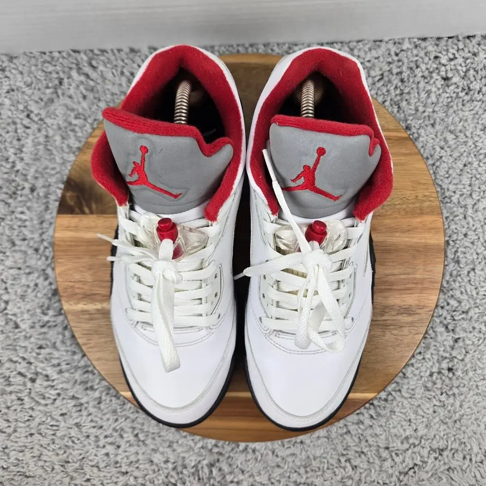 Jordan 5 Retro Low Golf Fire Red Silver Tongue Casual Sneaker Mens 8 CU4523-100